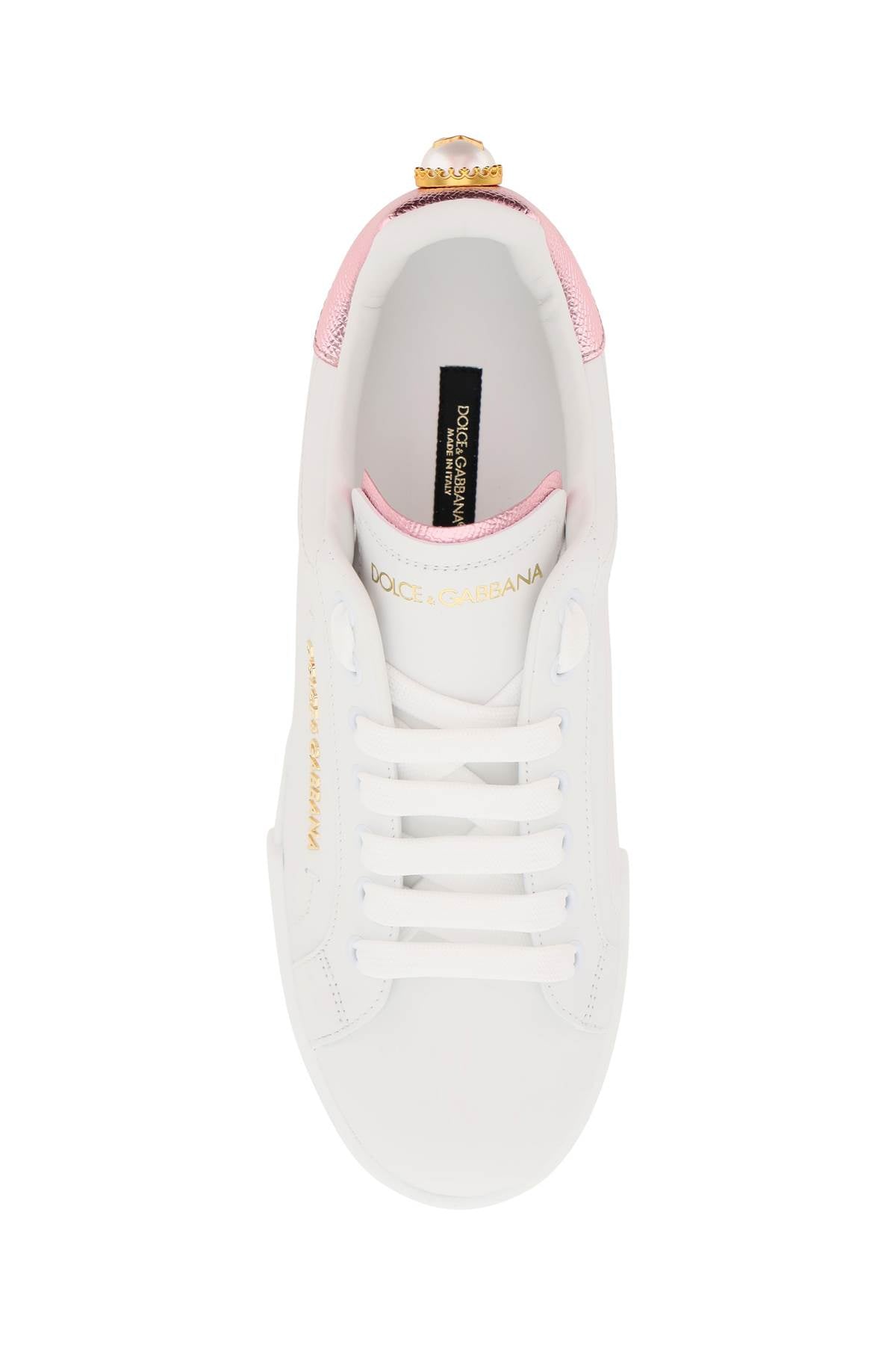 Dolce & gabbana portofino sneakers with pearl - ALPHA PANTHEON Opulencia Elegante | Unveiling the Premier Destination for Designer Fashion & Luxury Apparel