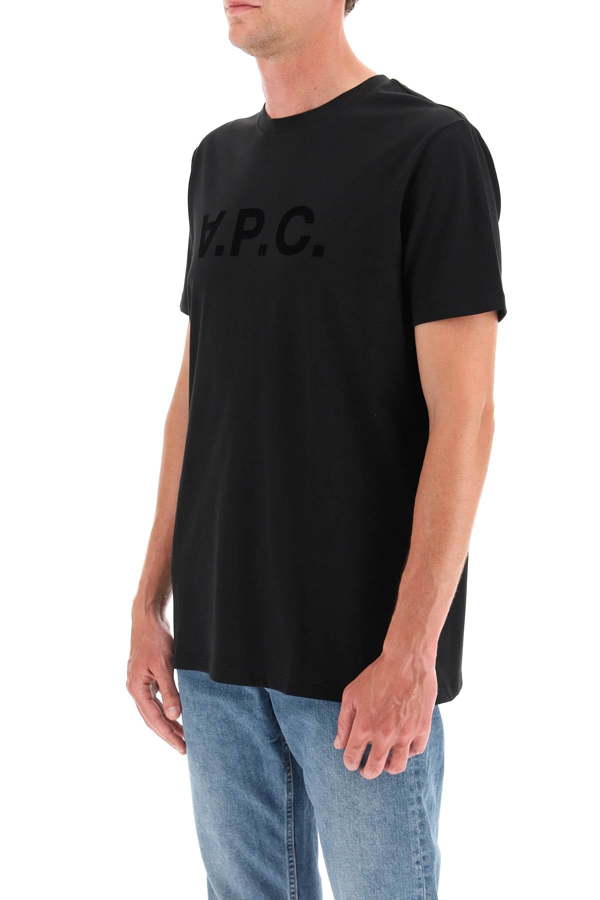 A.p.c. flocked vpc logo t-shirt