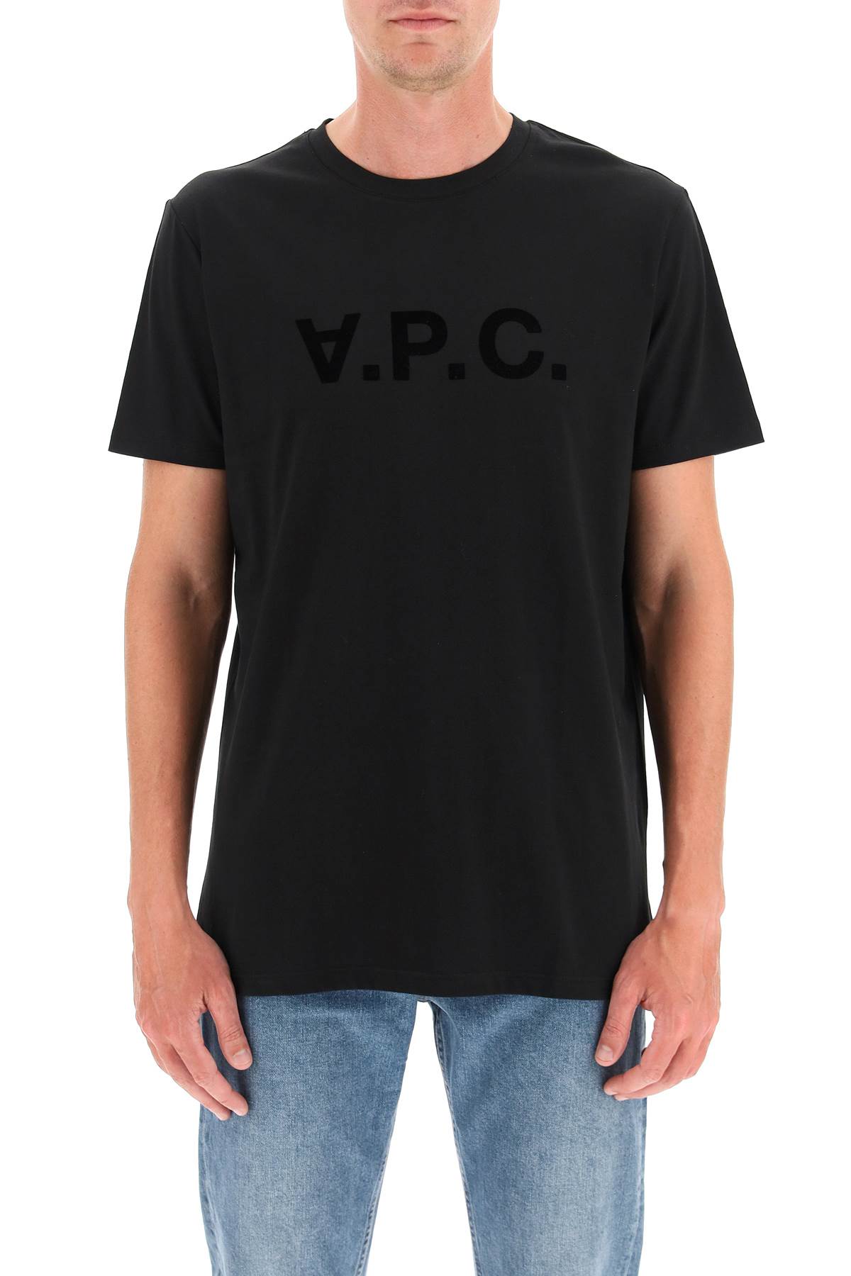 A.p.c. flocked vpc logo t-shirt