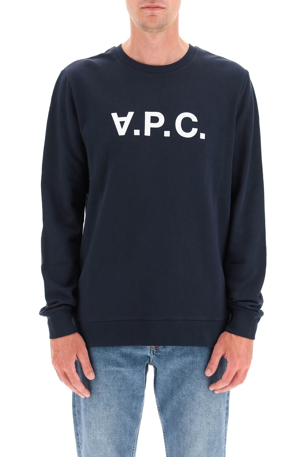 A.p.c. v.p.c. flock logo sweatshirt