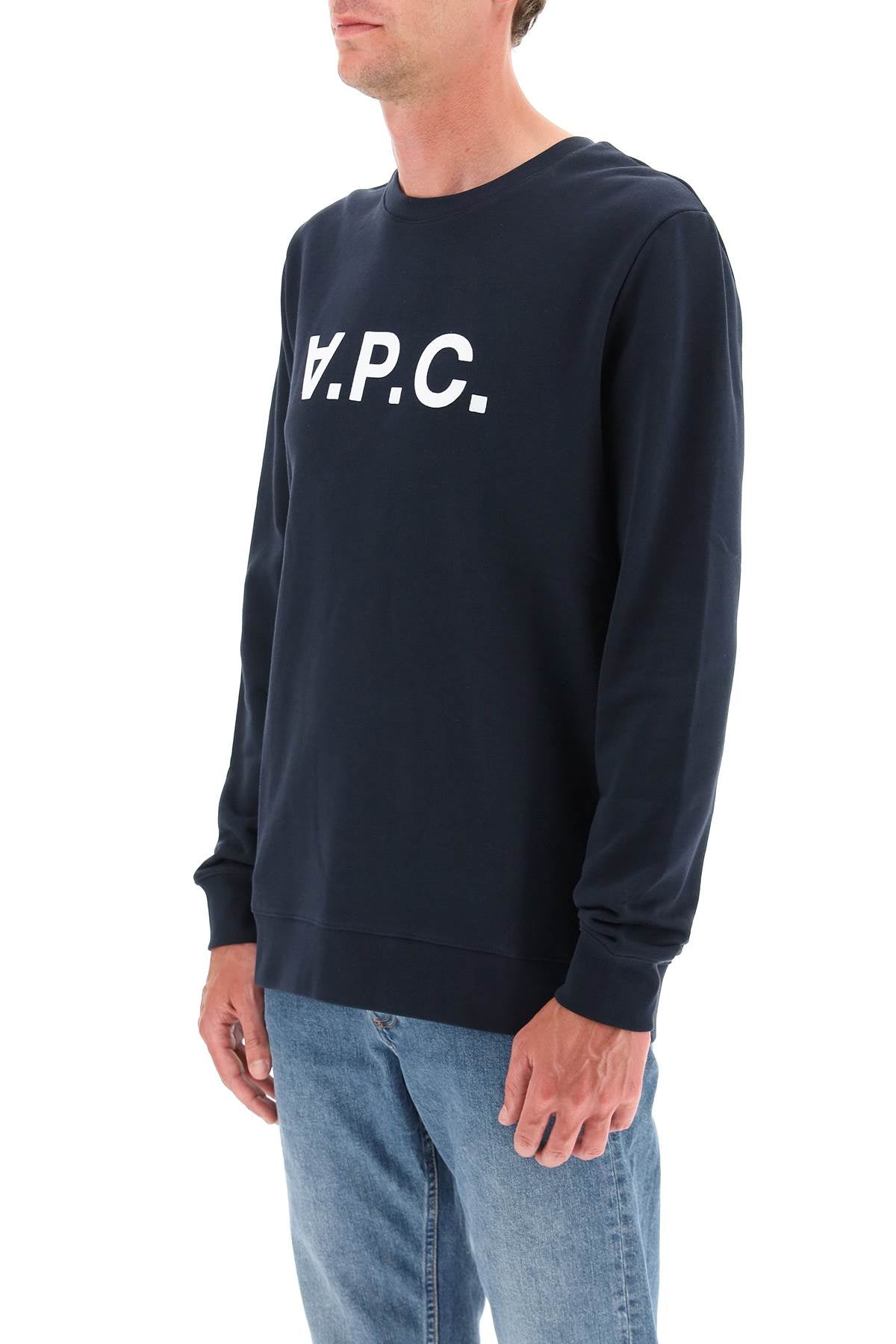 A.p.c. v.p.c. flock logo sweatshirt