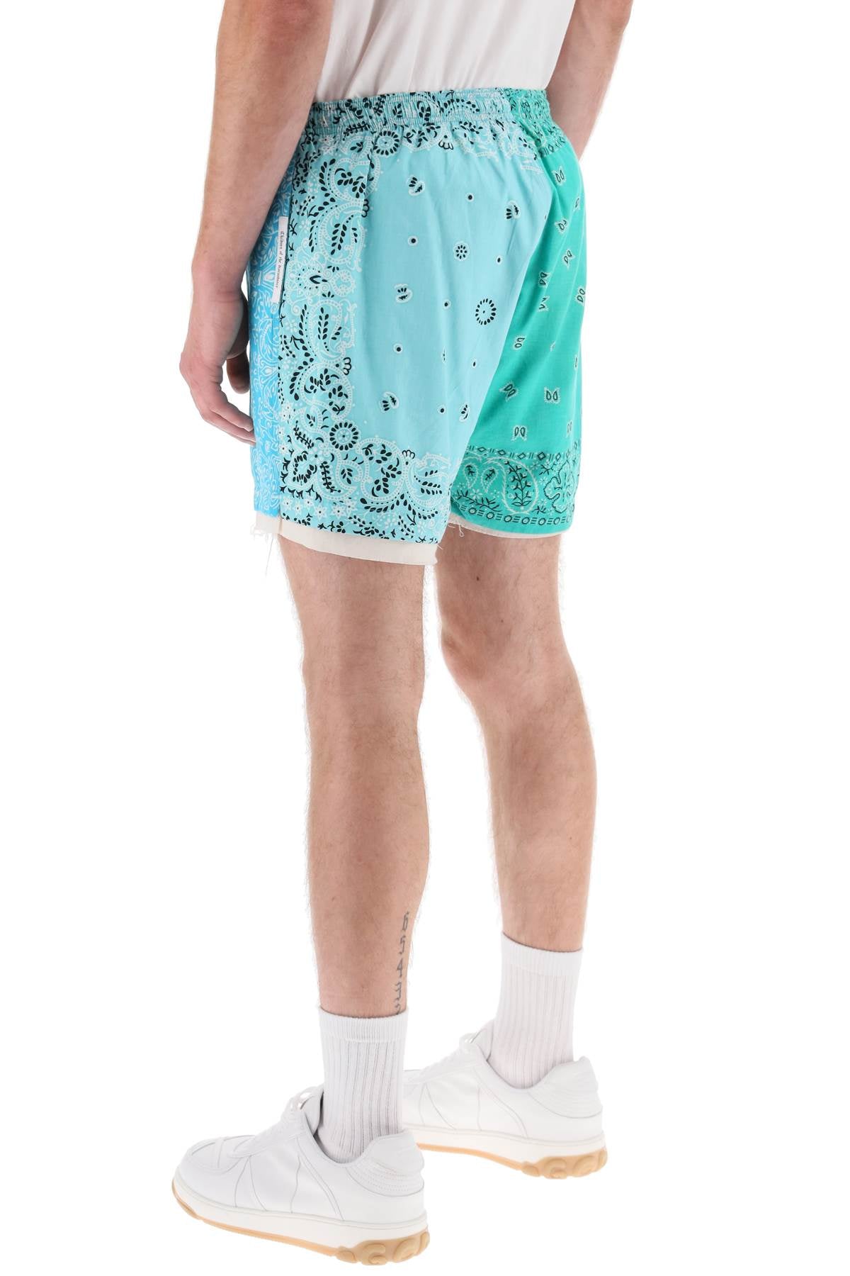 Children of the discordance bandana patchwork shorts - ALPHA PANTHEON Opulencia Elegante | Unveiling the Premier Destination for Designer Fashion & Luxury Apparel