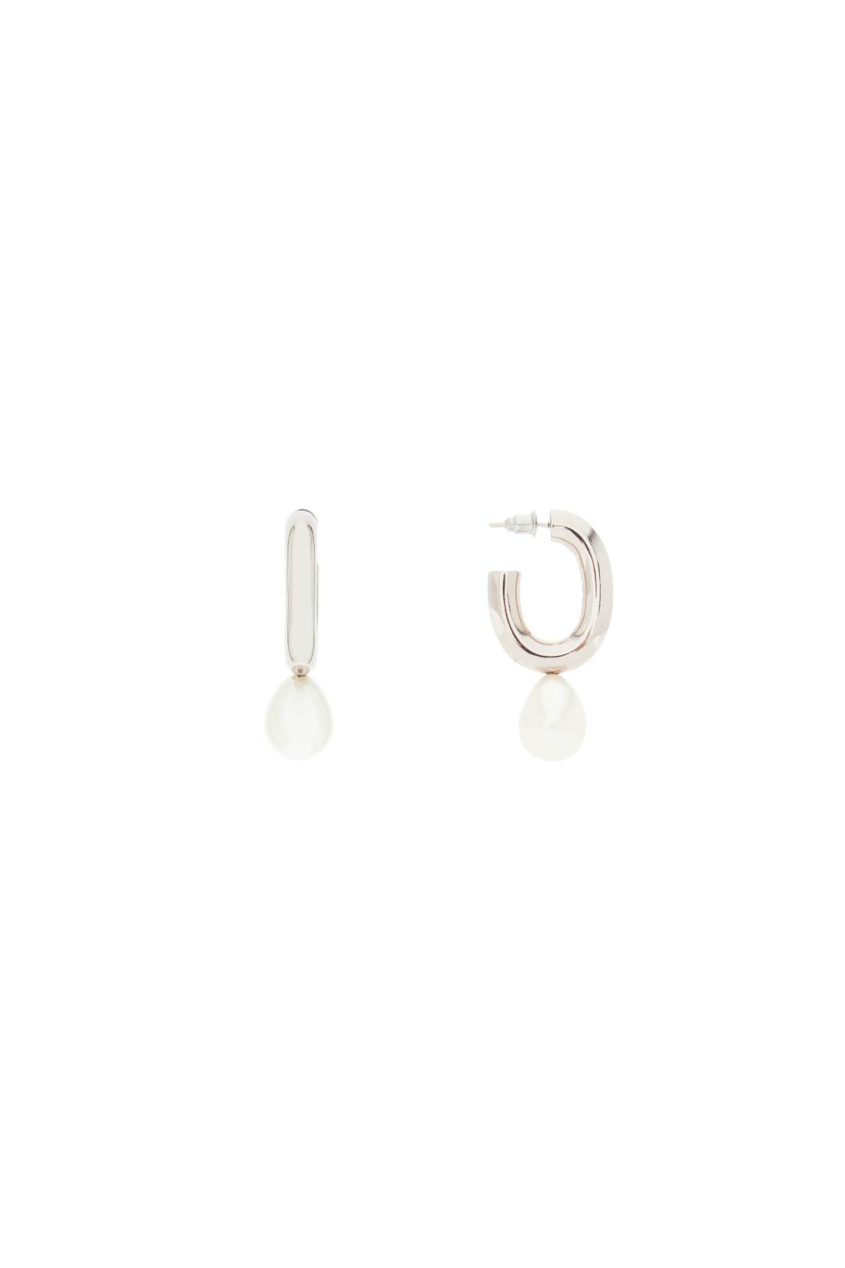 Simone rocha pearl heart hoop earrings