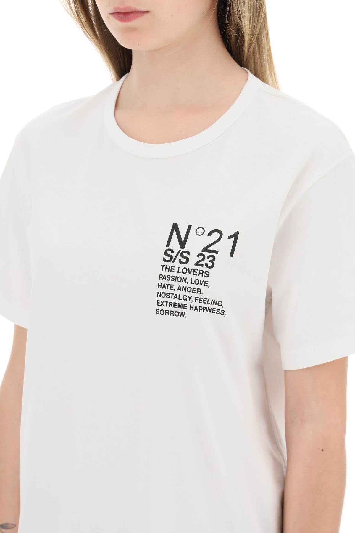 N.21 oversized t-shirt with logo print