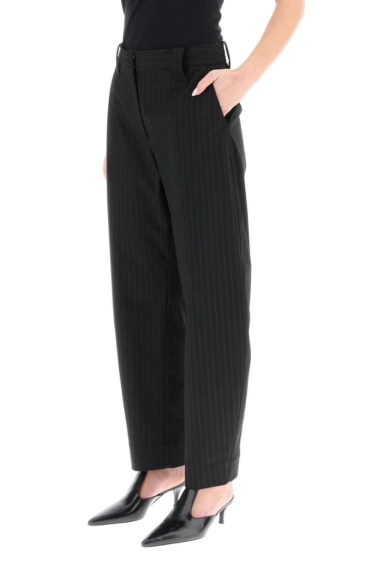 Ganni pinstriped carrot pants