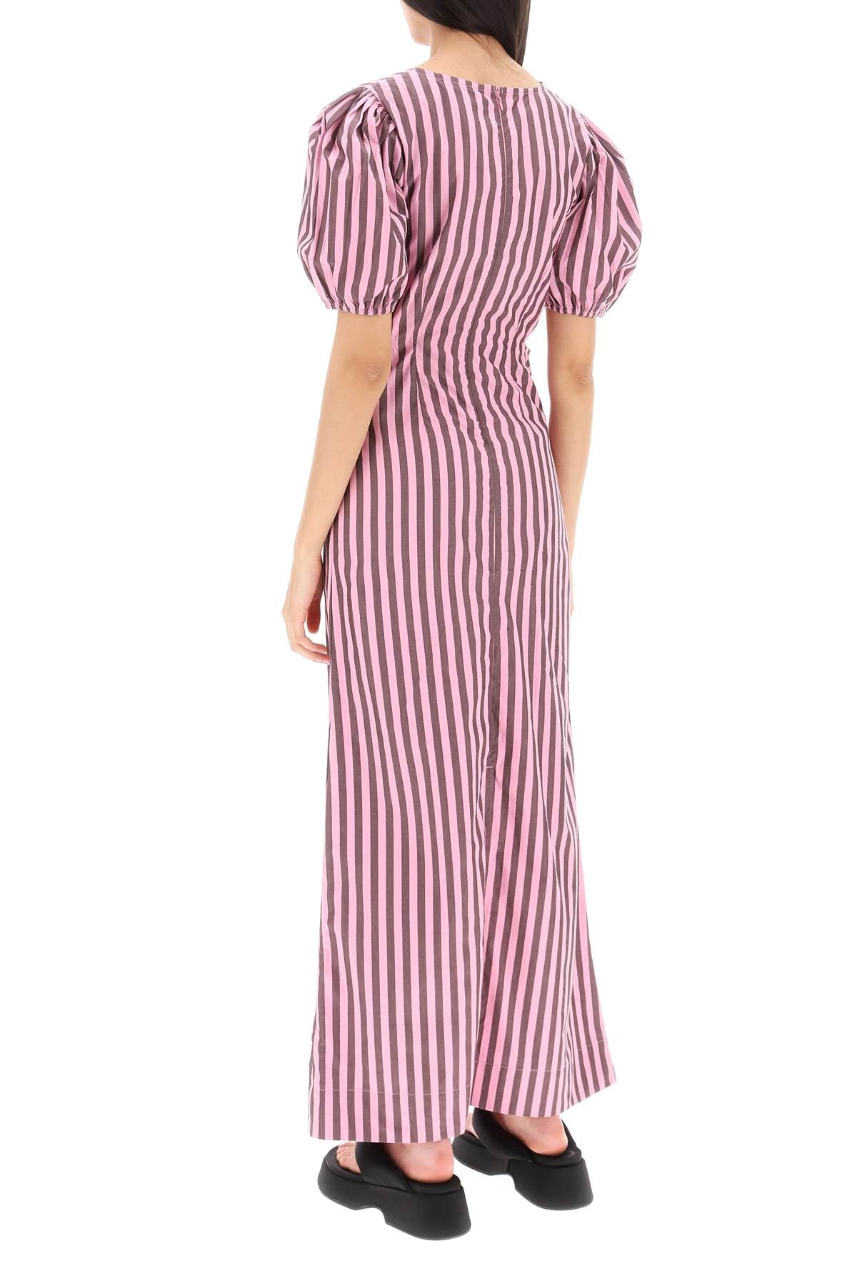 Ganni striped maxi dress with cut-outs - ALPHA PANTHEON Opulencia Elegante | Unveiling the Premier Destination for Designer Fashion & Luxury Apparel