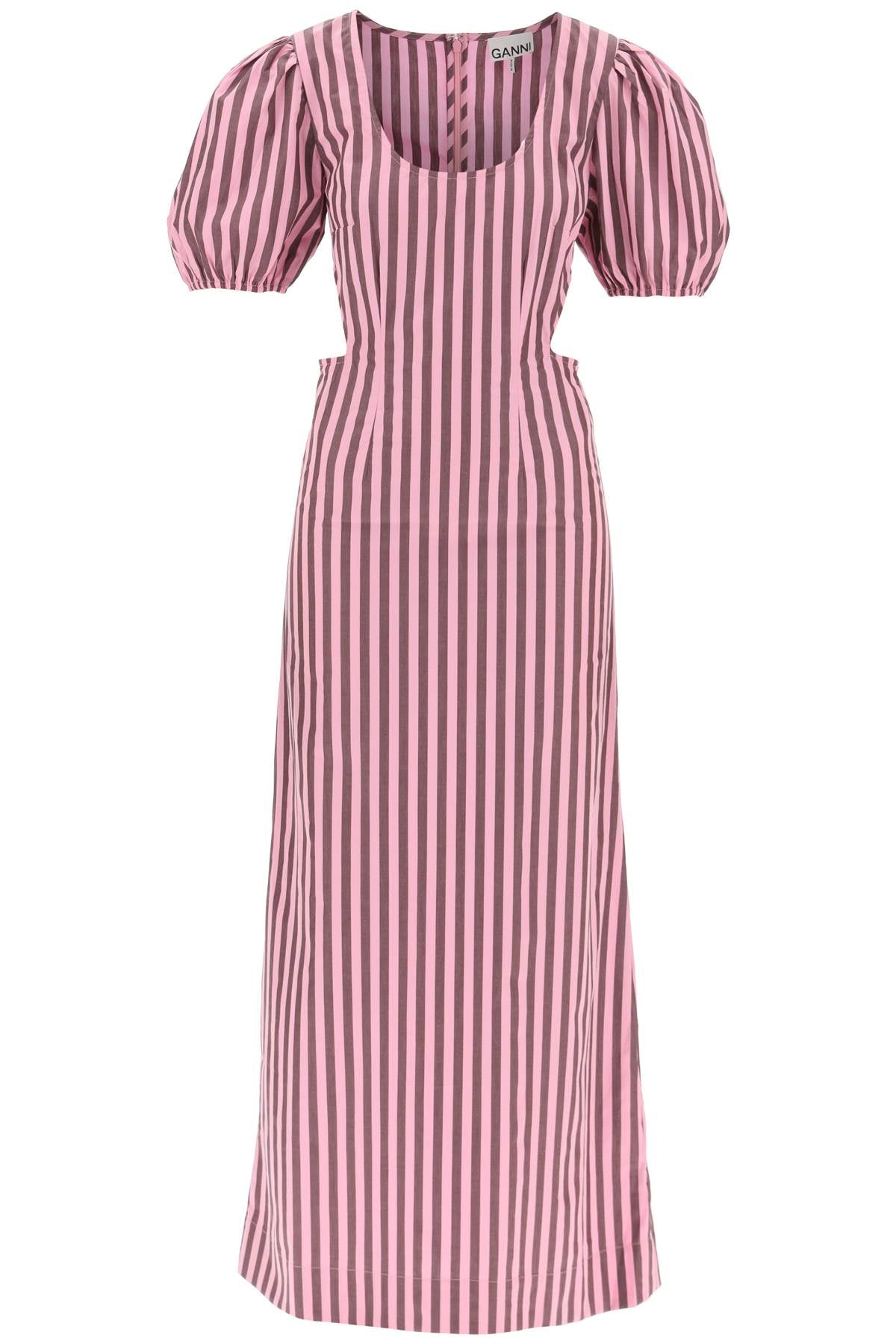 Ganni striped maxi dress with cut-outs - ALPHA PANTHEON Opulencia Elegante | Unveiling the Premier Destination for Designer Fashion & Luxury Apparel