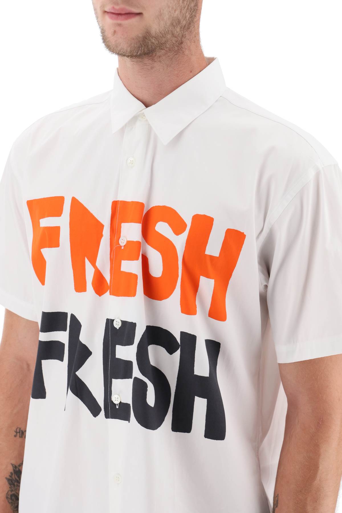 Comme des garcons shirt fresh print poplin shirt - ALPHA PANTHEON Opulencia Elegante | Unveiling the Premier Destination for Designer Fashion & Luxury Apparel