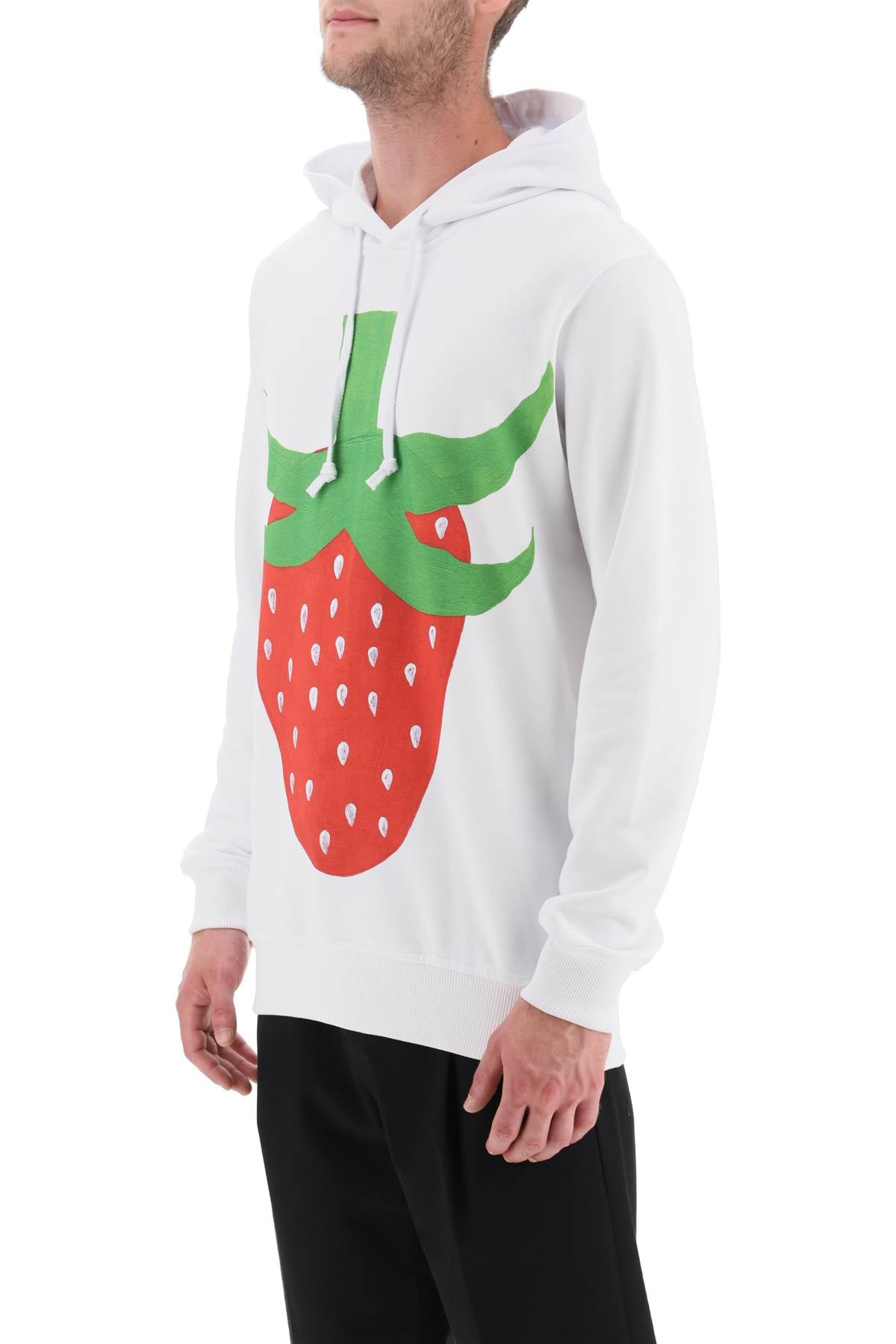 Comme des garcons shirt strawberry printed hoodie