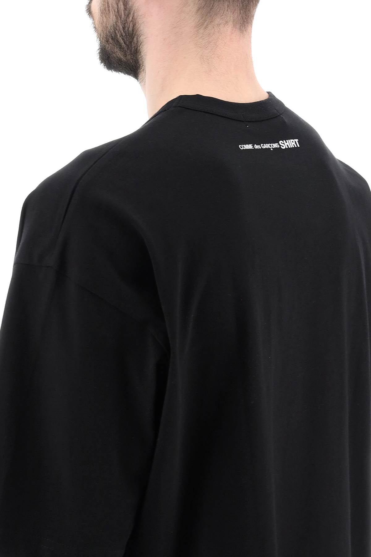 Comme des garcons shirt oversized t-shirt with micro logo