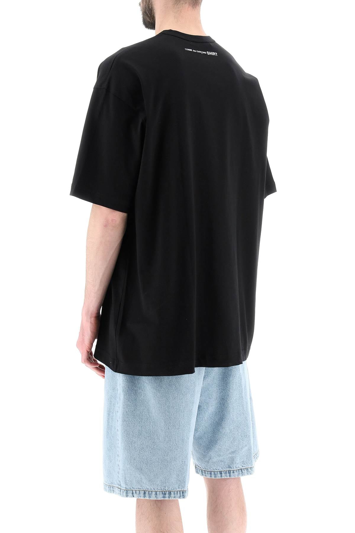 Comme des garcons shirt oversized t-shirt with micro logo