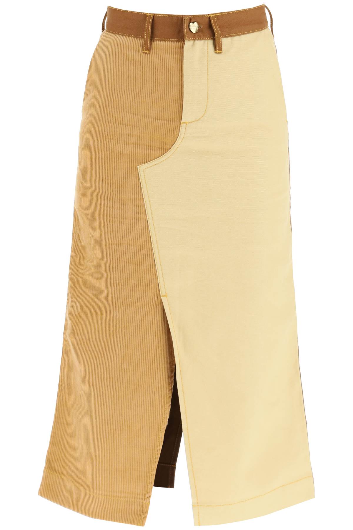 Marni x carhartt color-block midi skirt