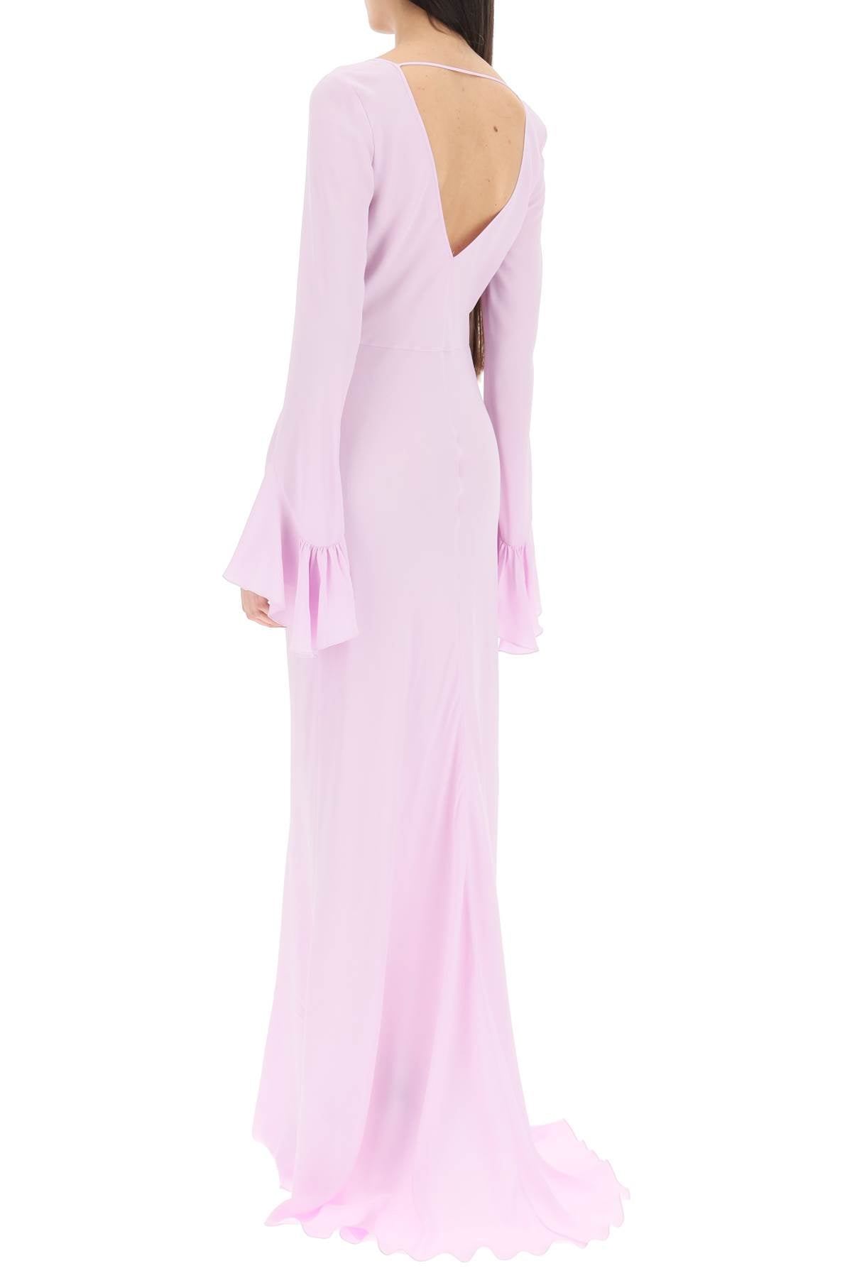 N.21 long dress with ruffles