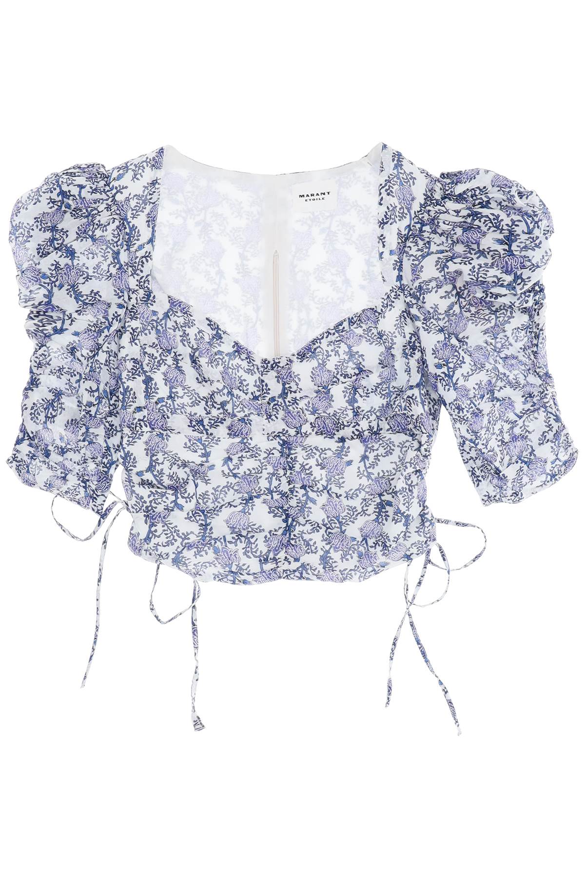 Isabel marant etoile 'galaor' cropped top with floral motif