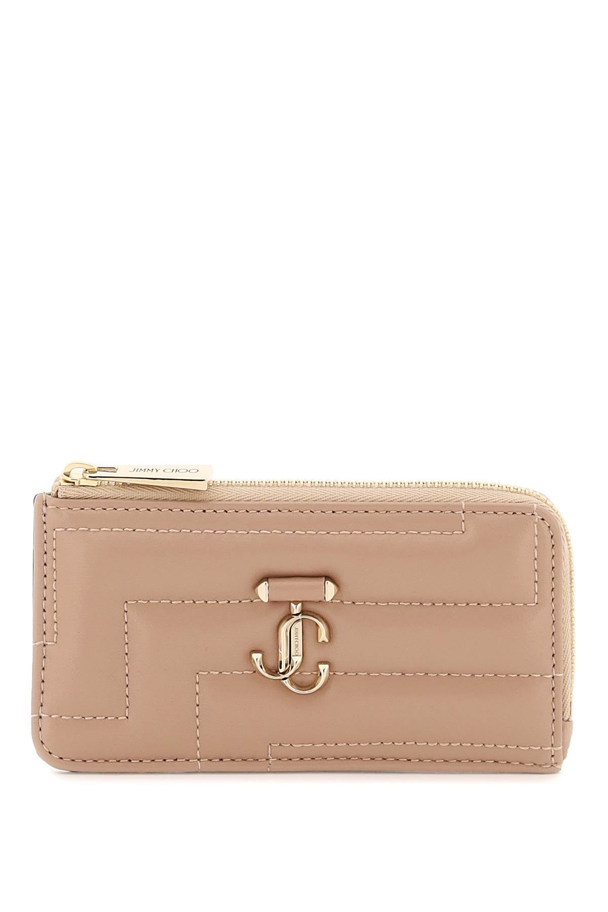 Jimmy choo quilted nappa leather zipped cardholder