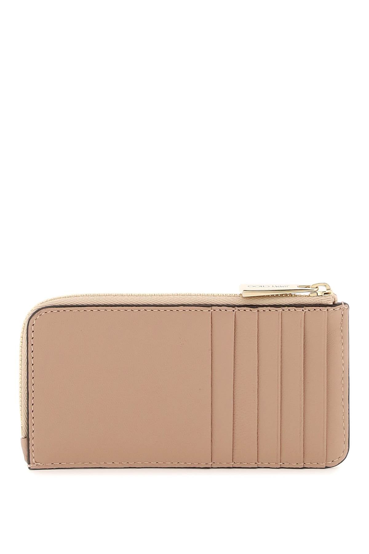 Jimmy choo quilted nappa leather zipped cardholder