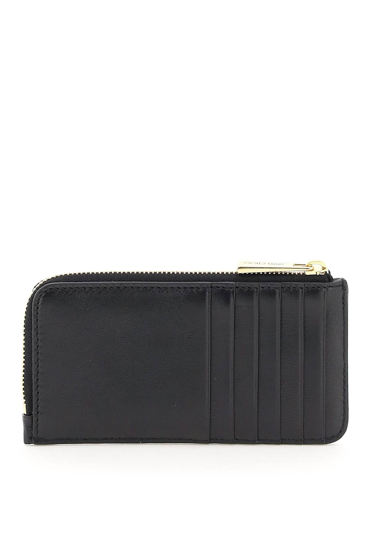 Jimmy choo quilted nappa leather zipped cardholder