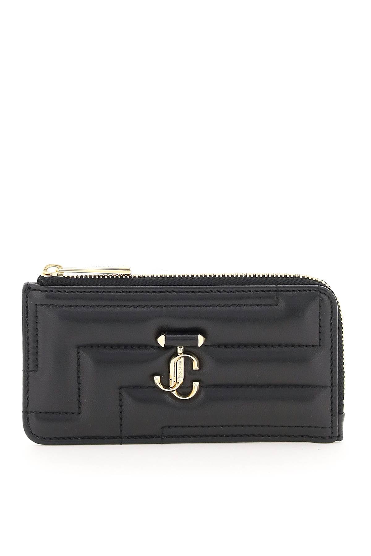 Jimmy choo quilted nappa leather zipped cardholder