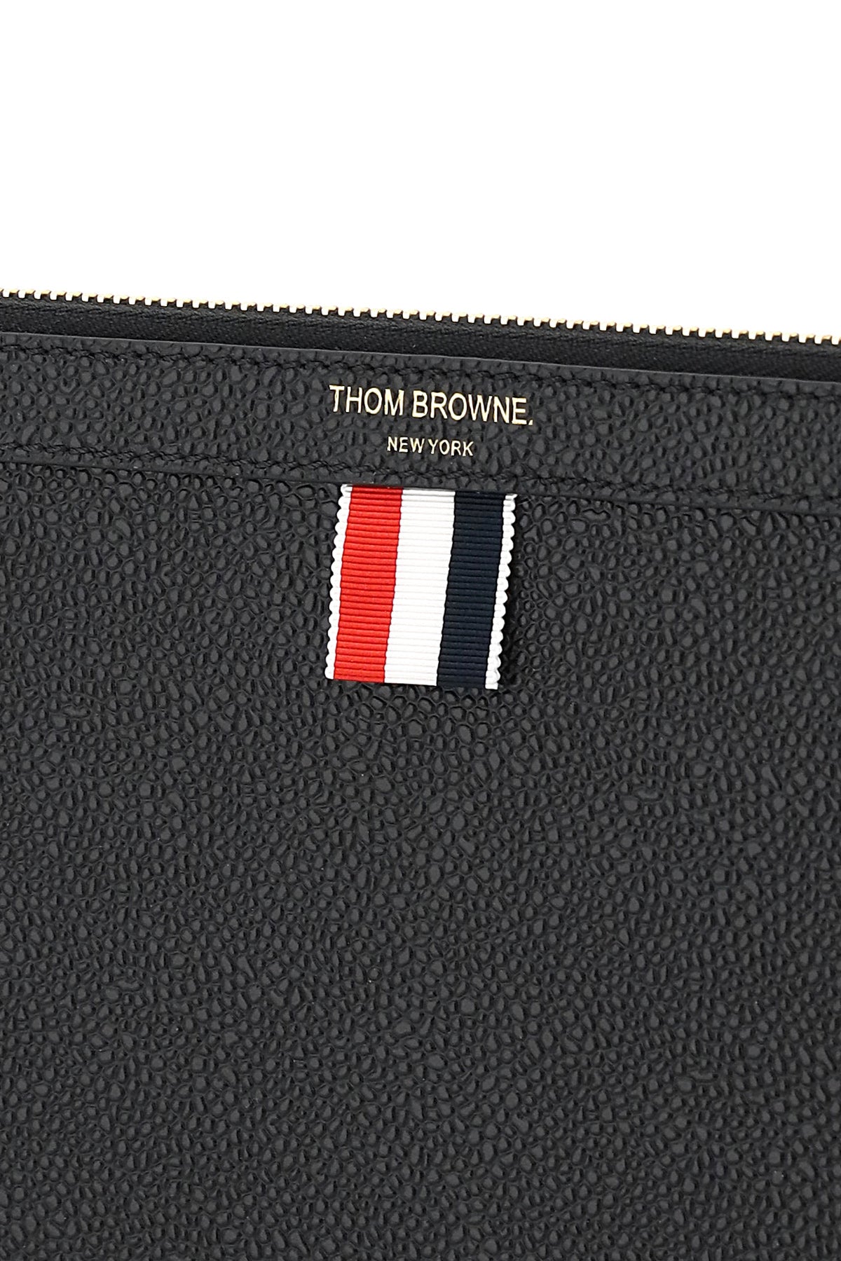 Thom browne leather medium document holder pouch