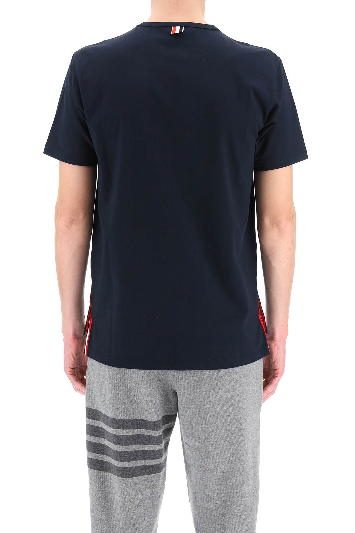 Thom browne t-shirt with tricolor pocket