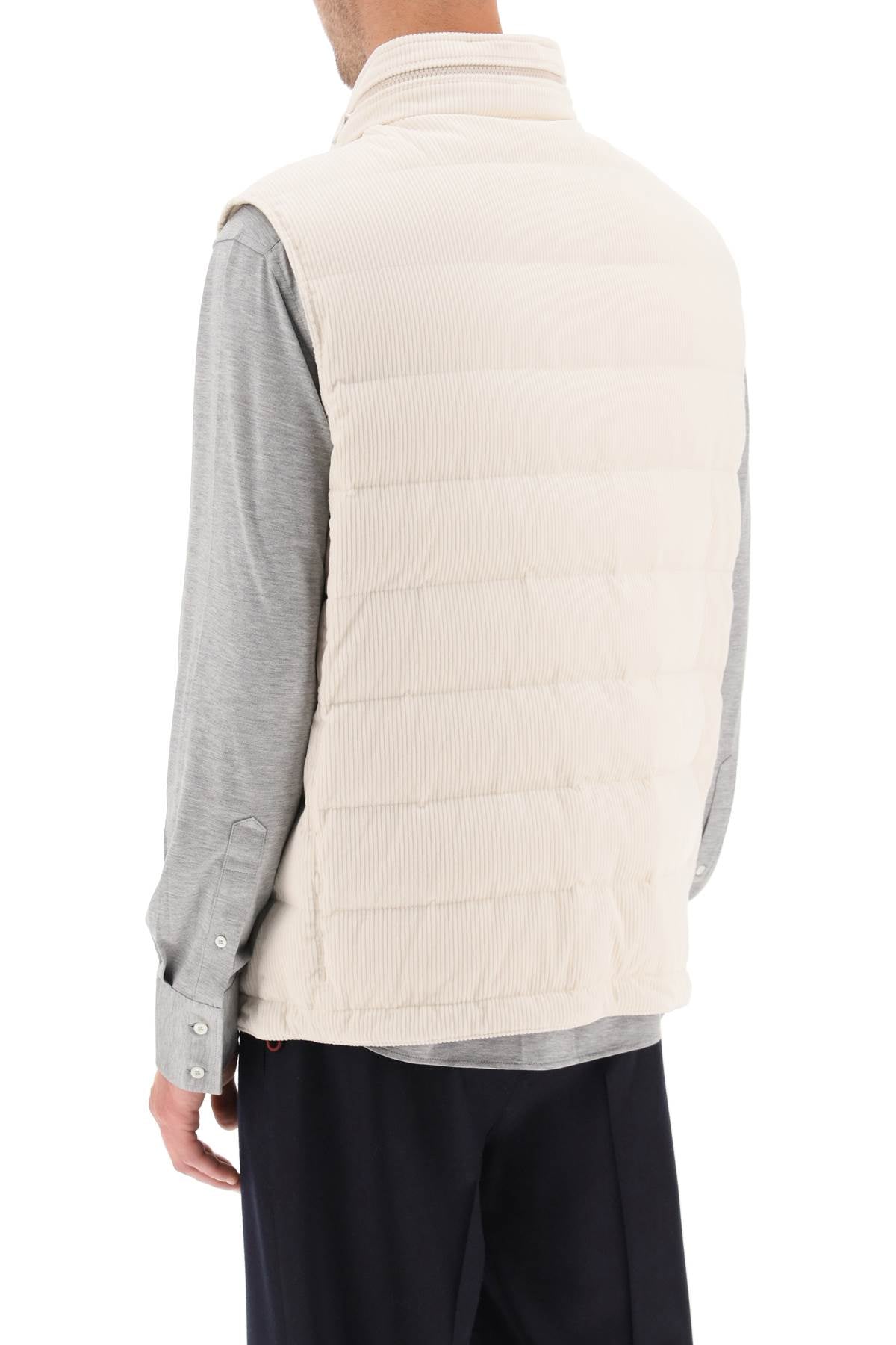 Brunello cucinelli corduroy sleeveless puffer vest - ALPHA PANTHEON Opulencia Elegante | Unveiling the Premier Destination for Designer Fashion & Luxury Apparel