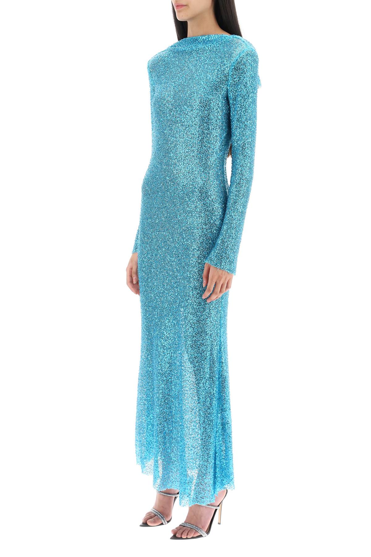 Self portrait long-sleeved maxi dress with sequins and beads - ALPHA PANTHEON Opulencia Elegante | Unveiling the Premier Destination for Designer Fashion & Luxury Apparel