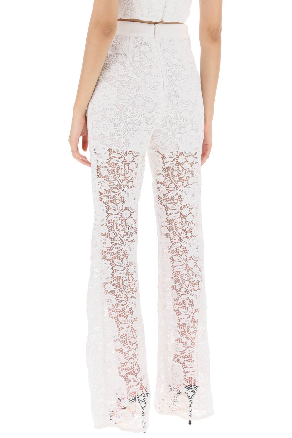 Self portrait flared lace pants