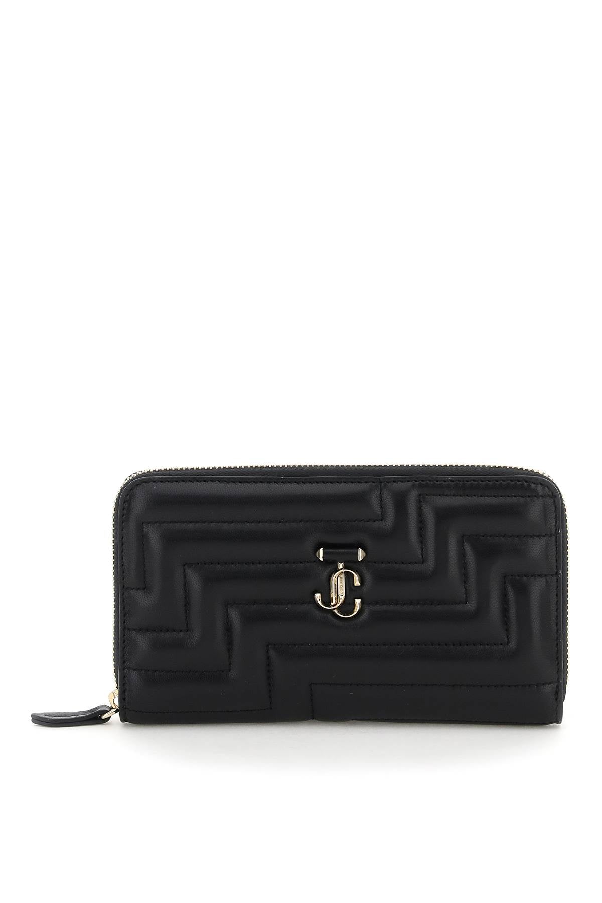 Jimmy choo zip around quilted nappa wallet