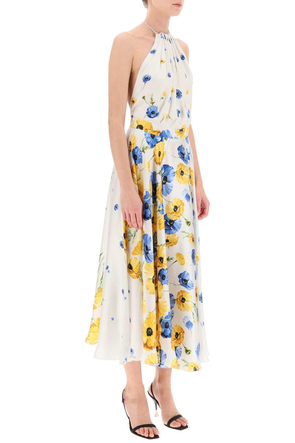 Raquel diniz 'karla' satin midi dress