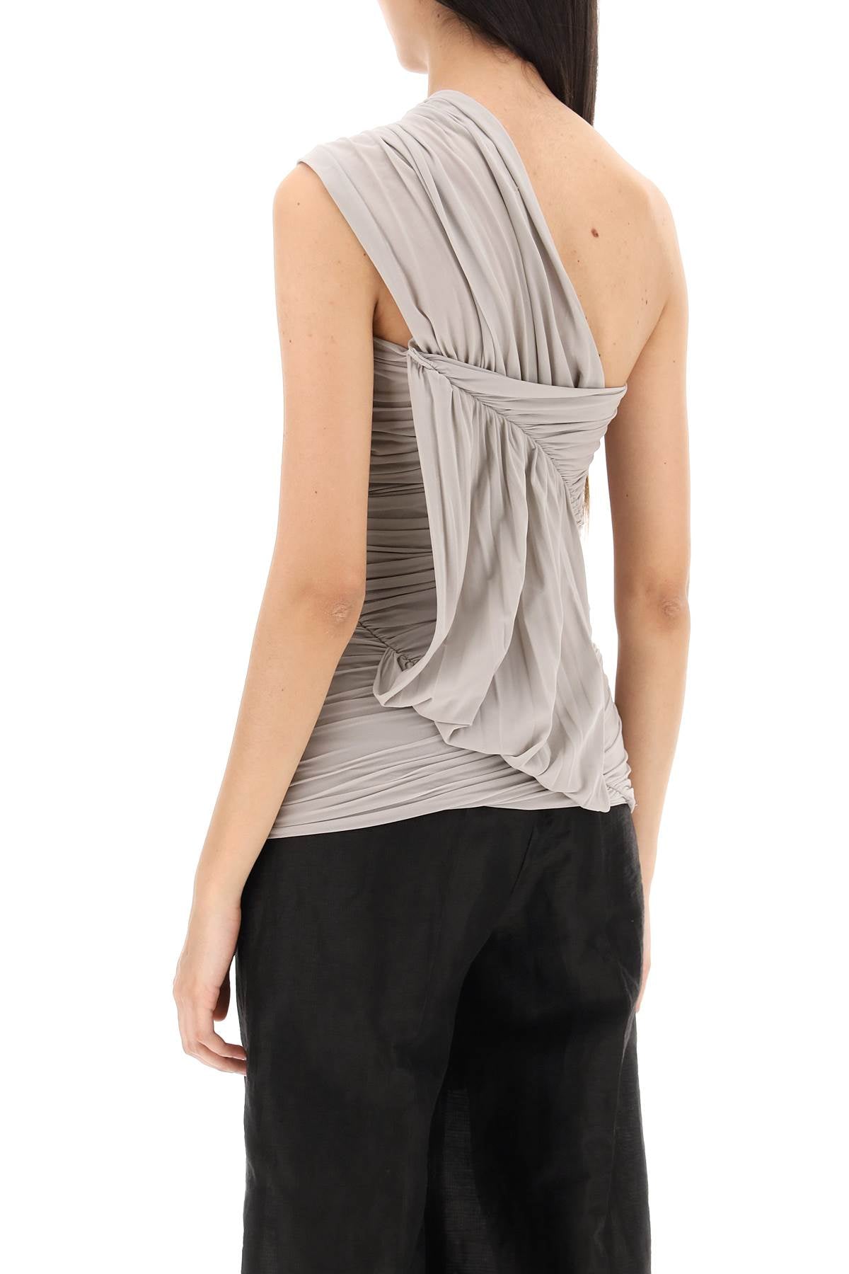 Rick owens one-shoulder ruched  top