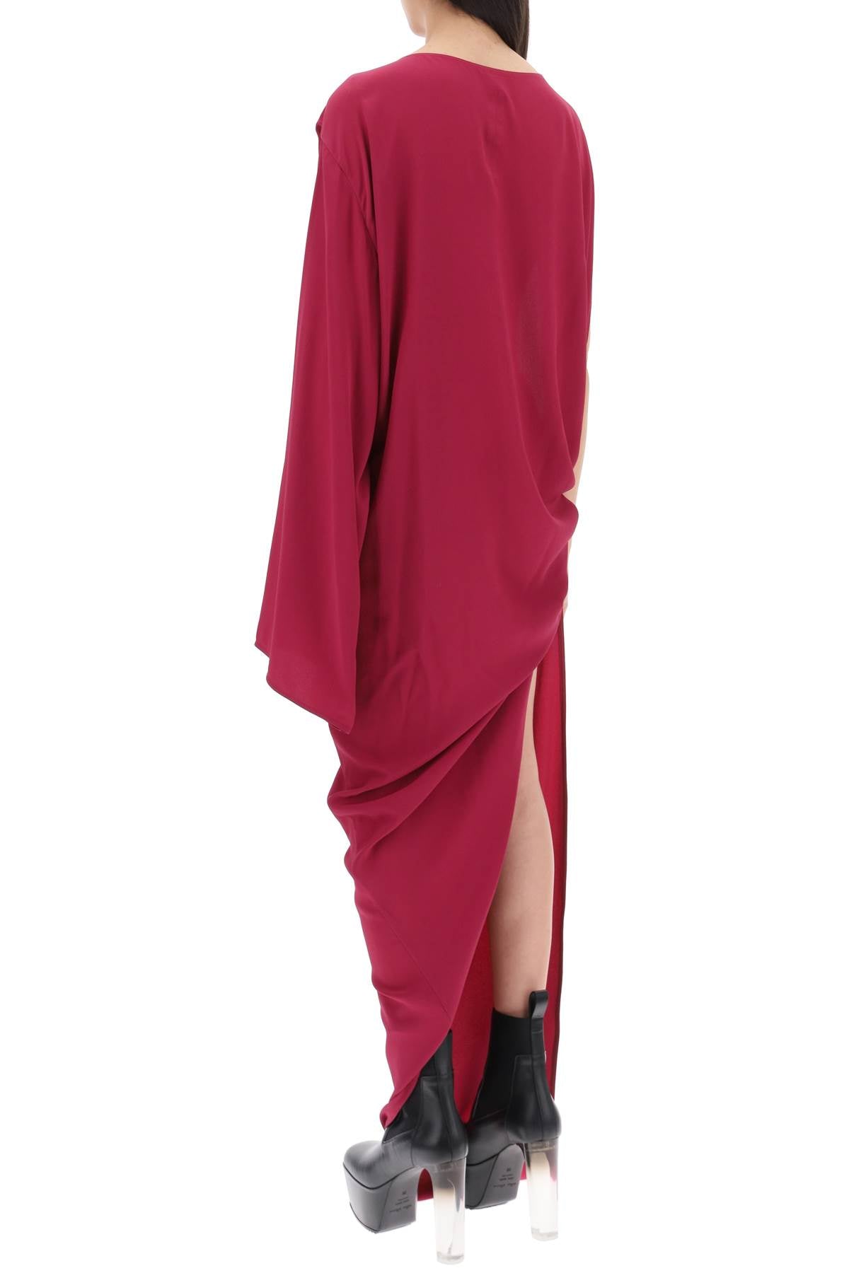 Rick owens draped asymmetrical maxi dress