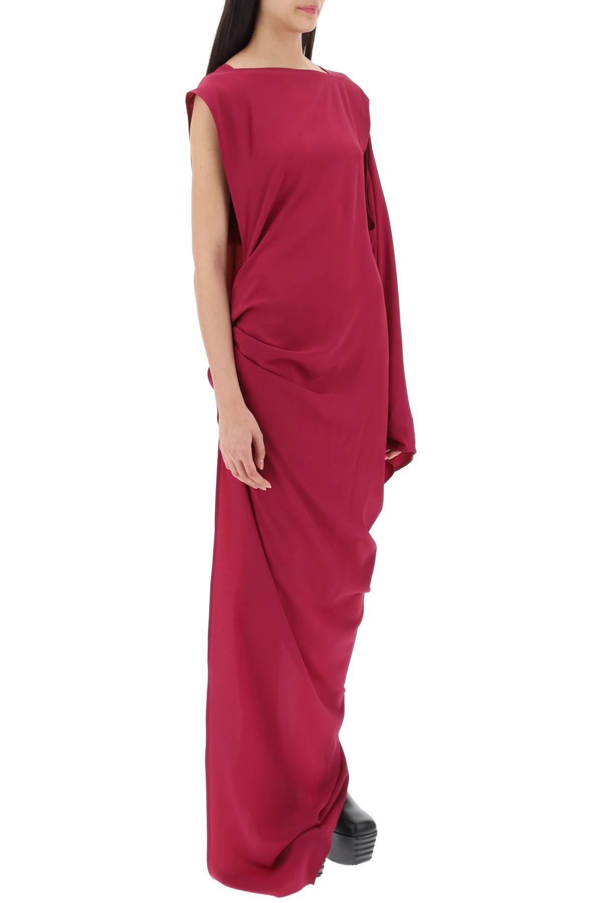 Rick owens draped asymmetrical maxi dress