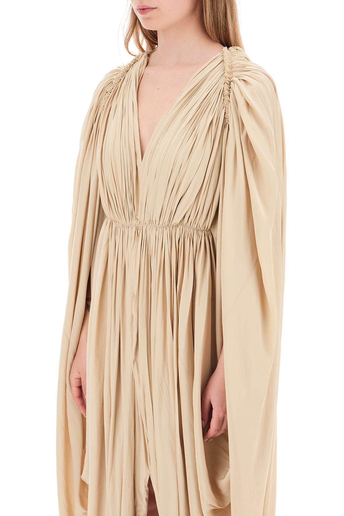 Lanvin charmeuse draped maxi dress