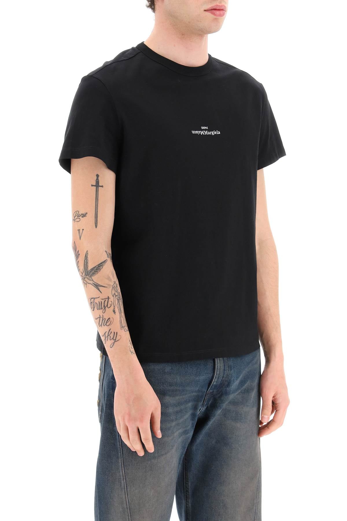 Maison margiela embroidered logo t-shirt