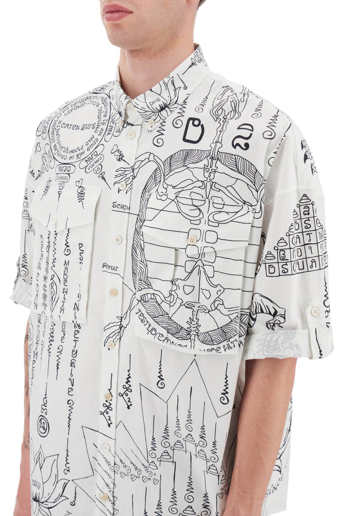 Dsquared2 short-sleeved shirt with all-over print