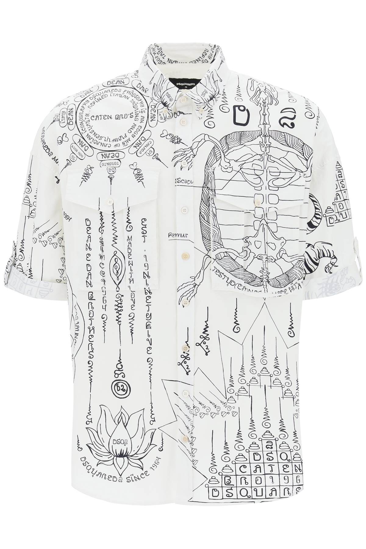 Dsquared2 short-sleeved shirt with all-over print