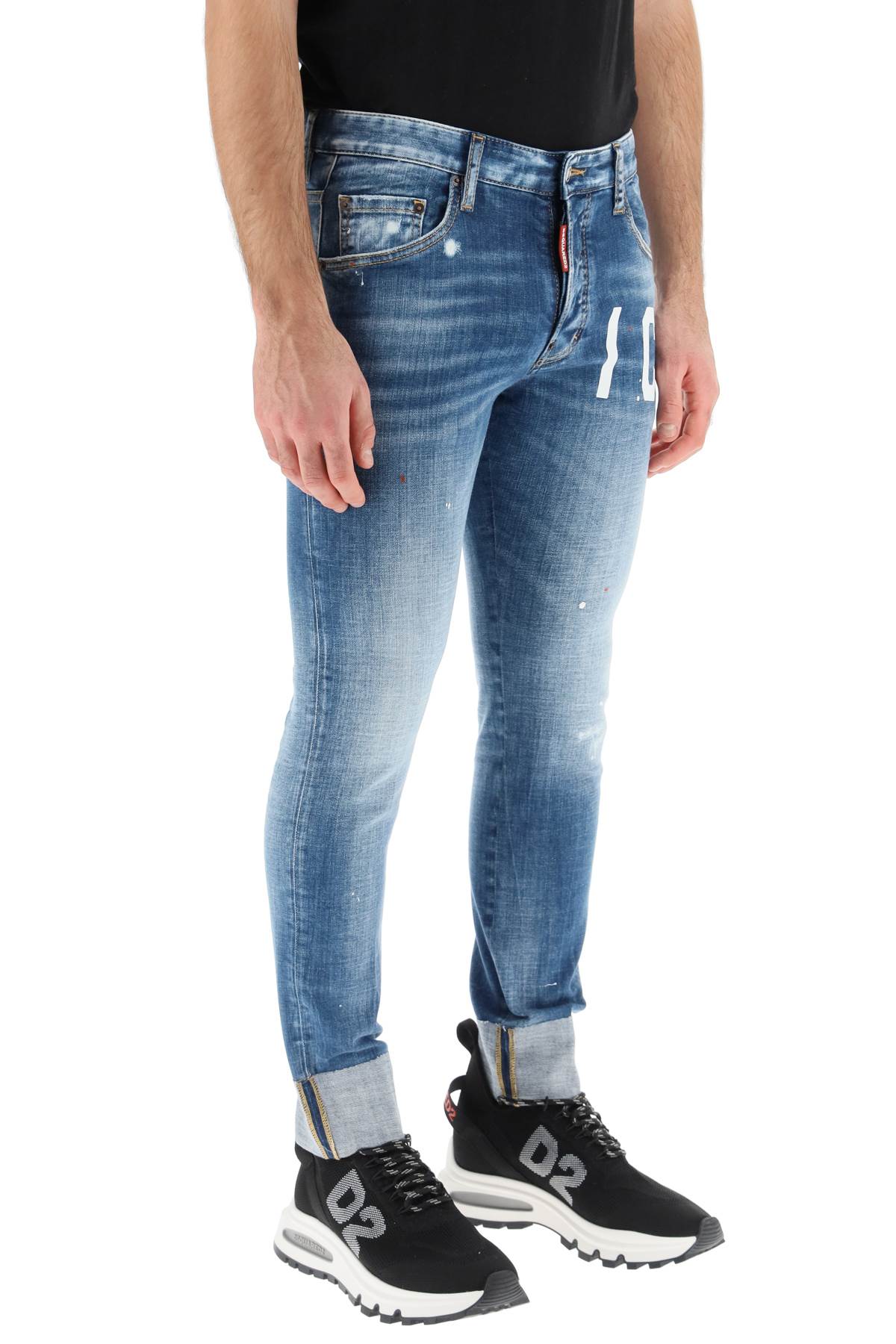 Dsquared2 medium wash icon skater fit jeans