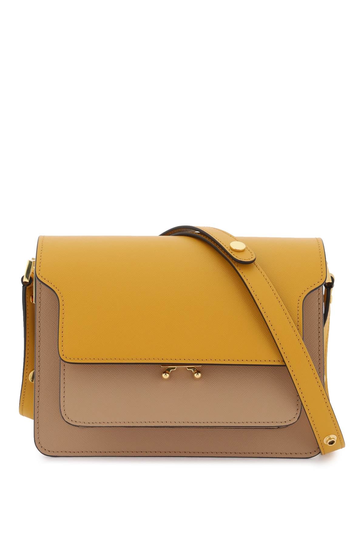 Marni tricolor leather medium trunk bag