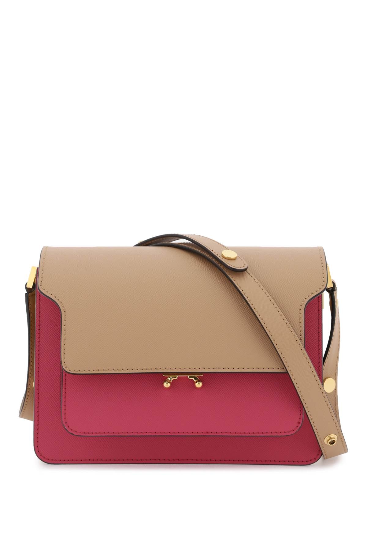 Marni tricolor leather medium trunk bag