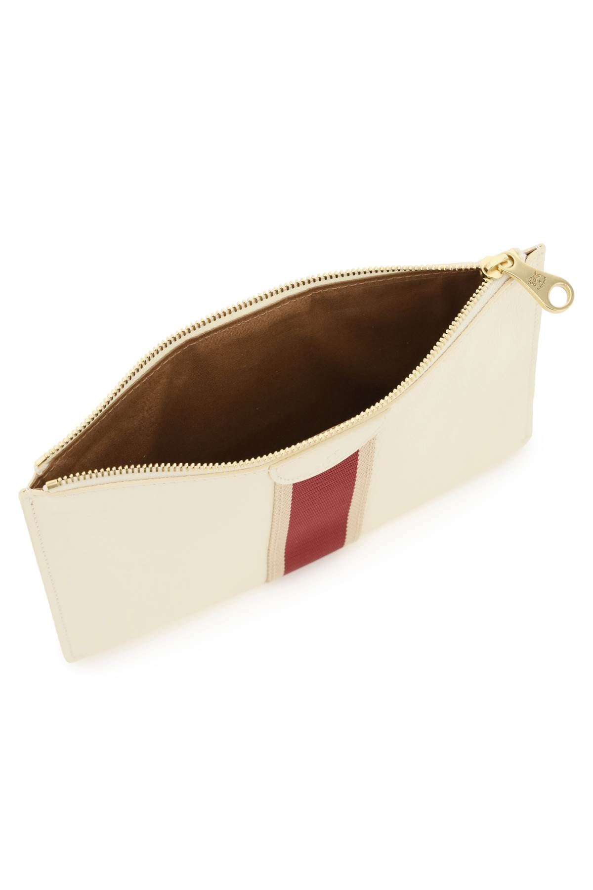 Il bisonte leather pouch with ribbon