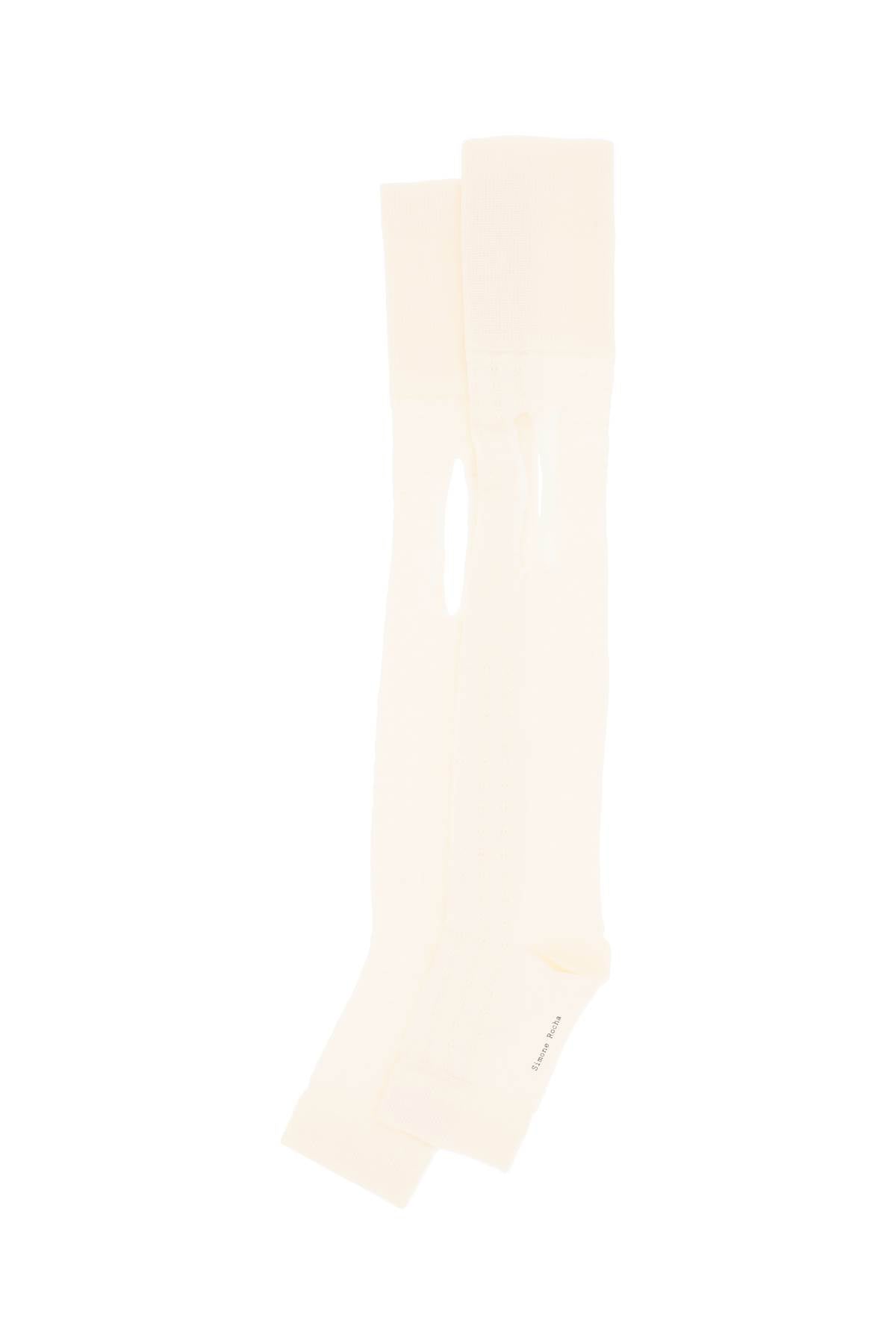 Simone rocha open toe pointelle socks