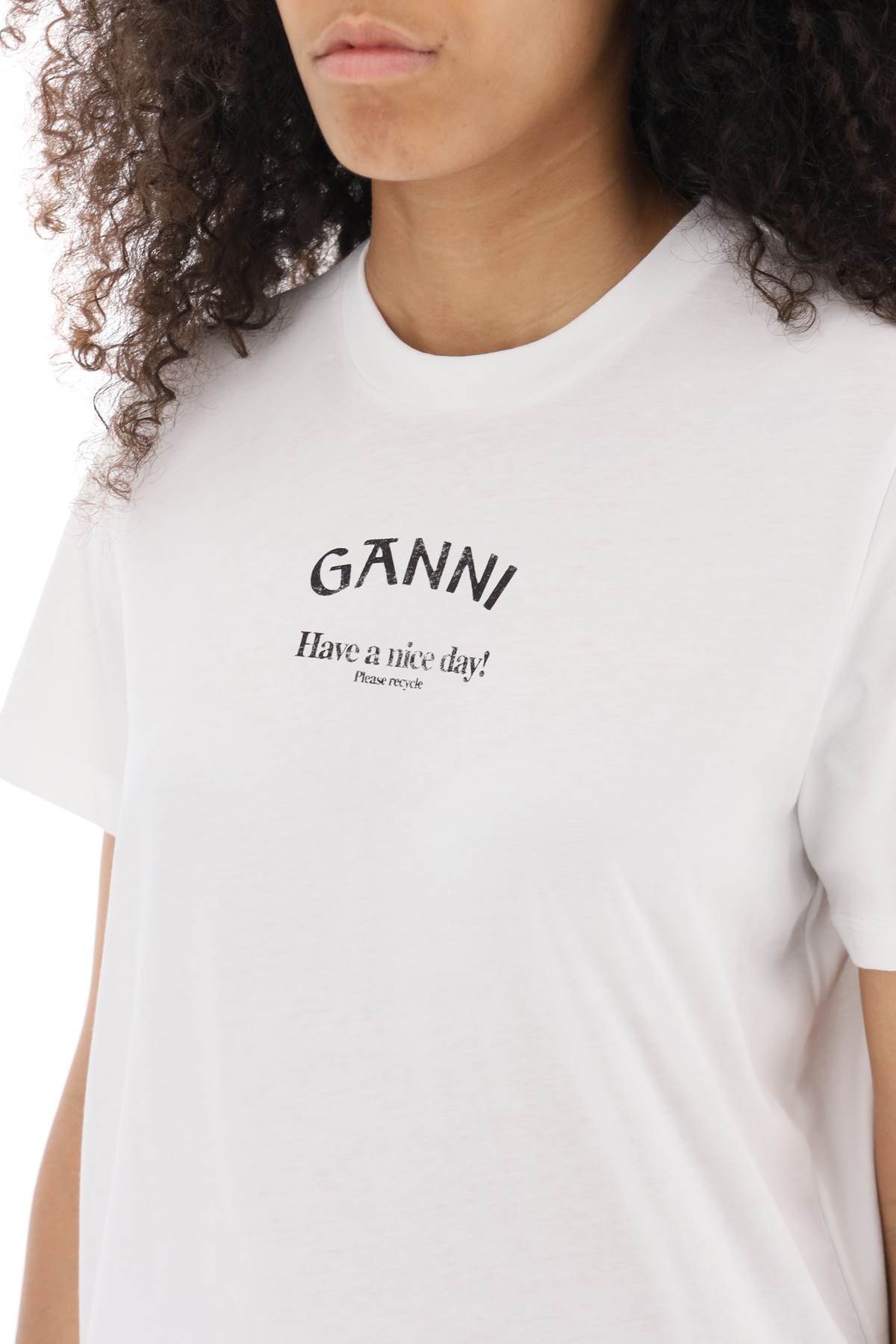 Ganni lettering print t-shirt