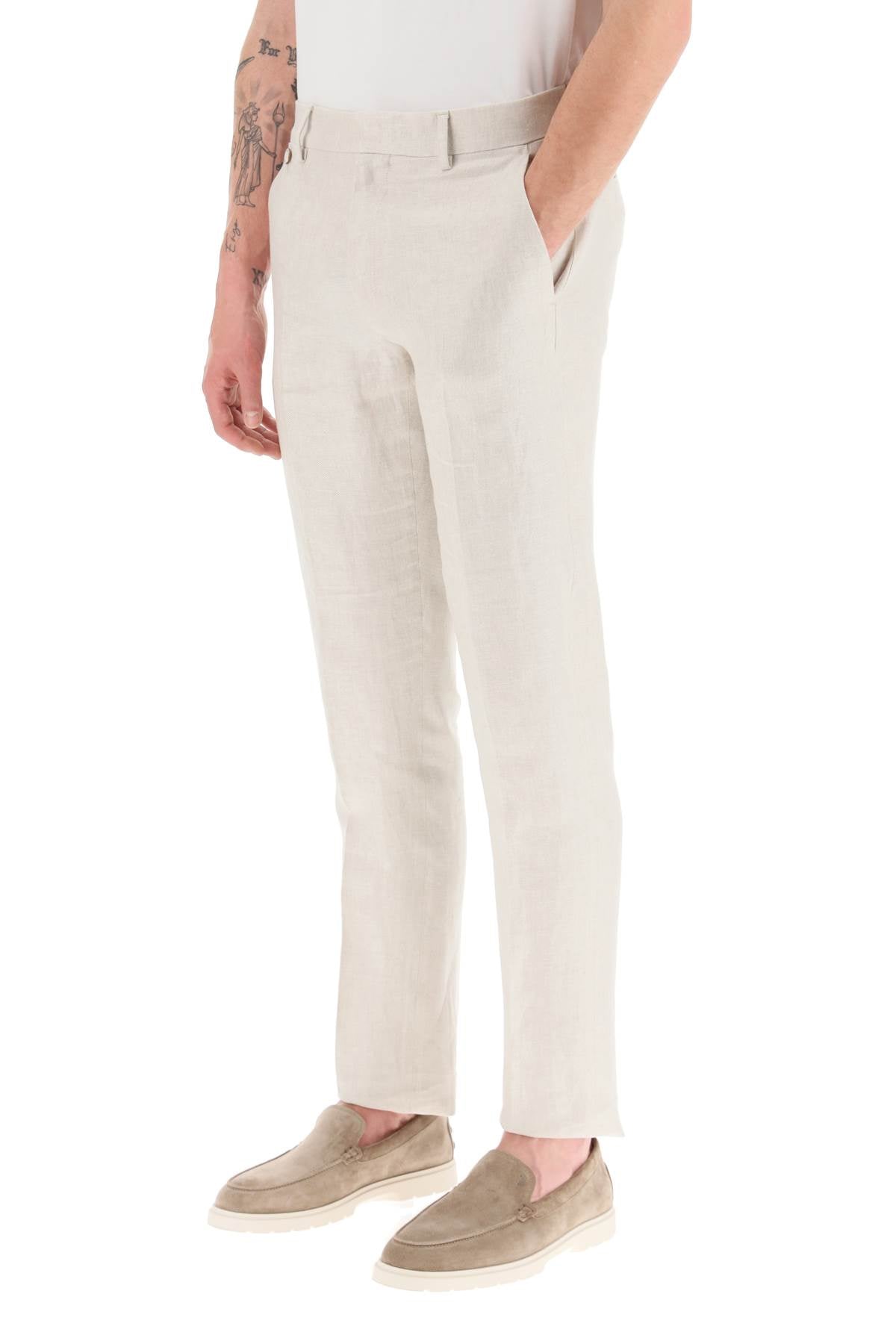 Agnona five-pocket linen pants