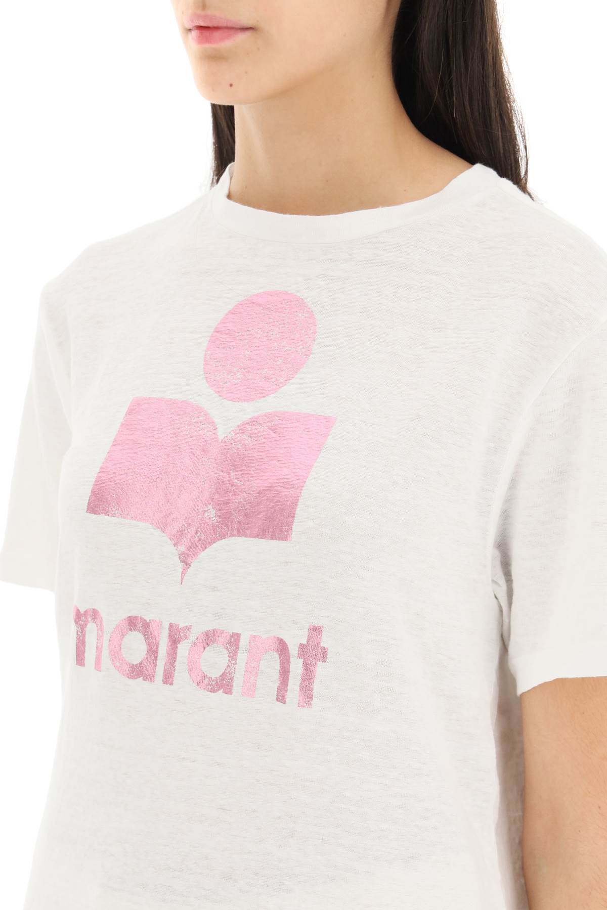 Isabel marant etoile 'zewel' t-shirt with metallic logo