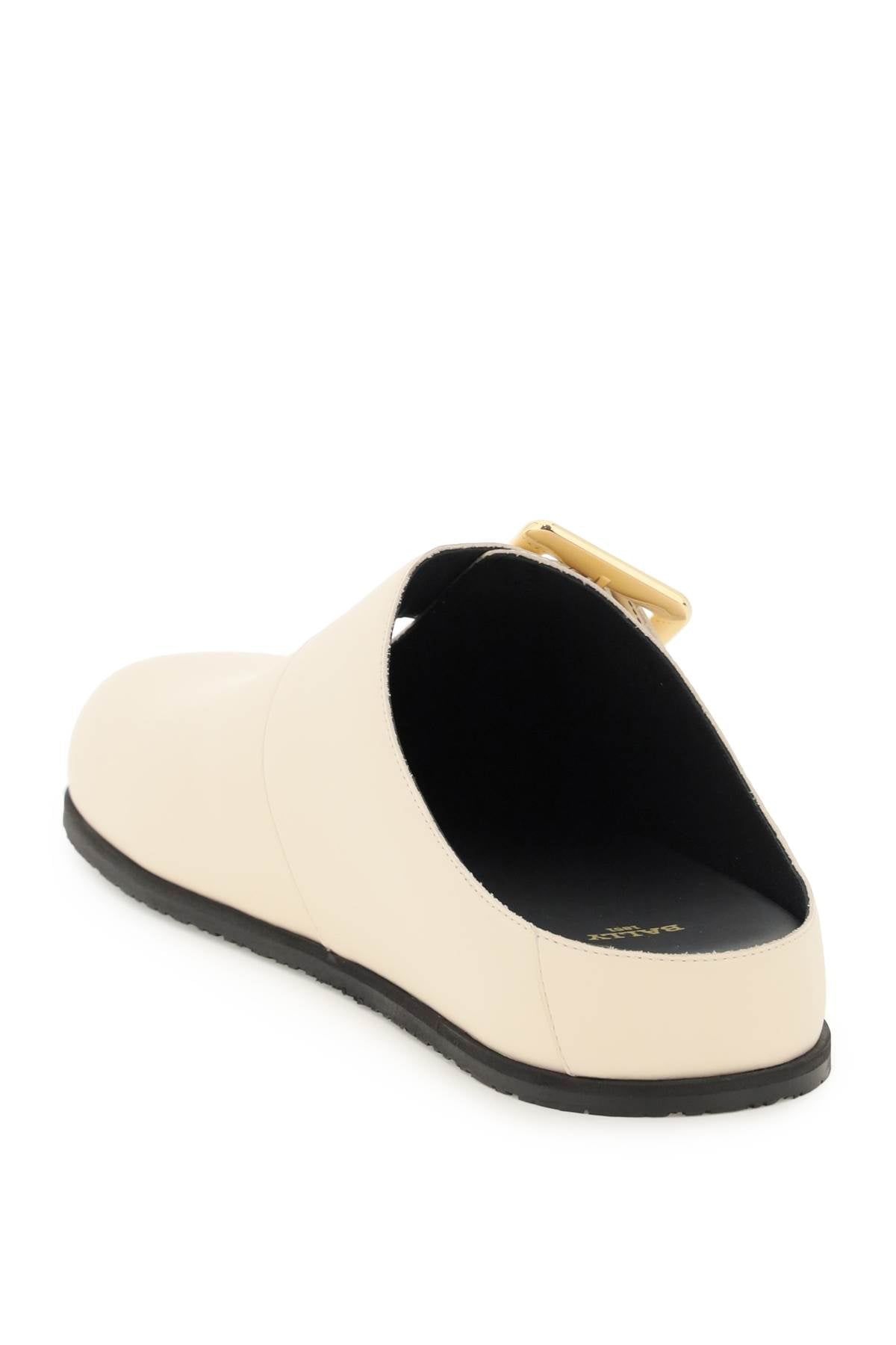 Bally leather clogs with buckle